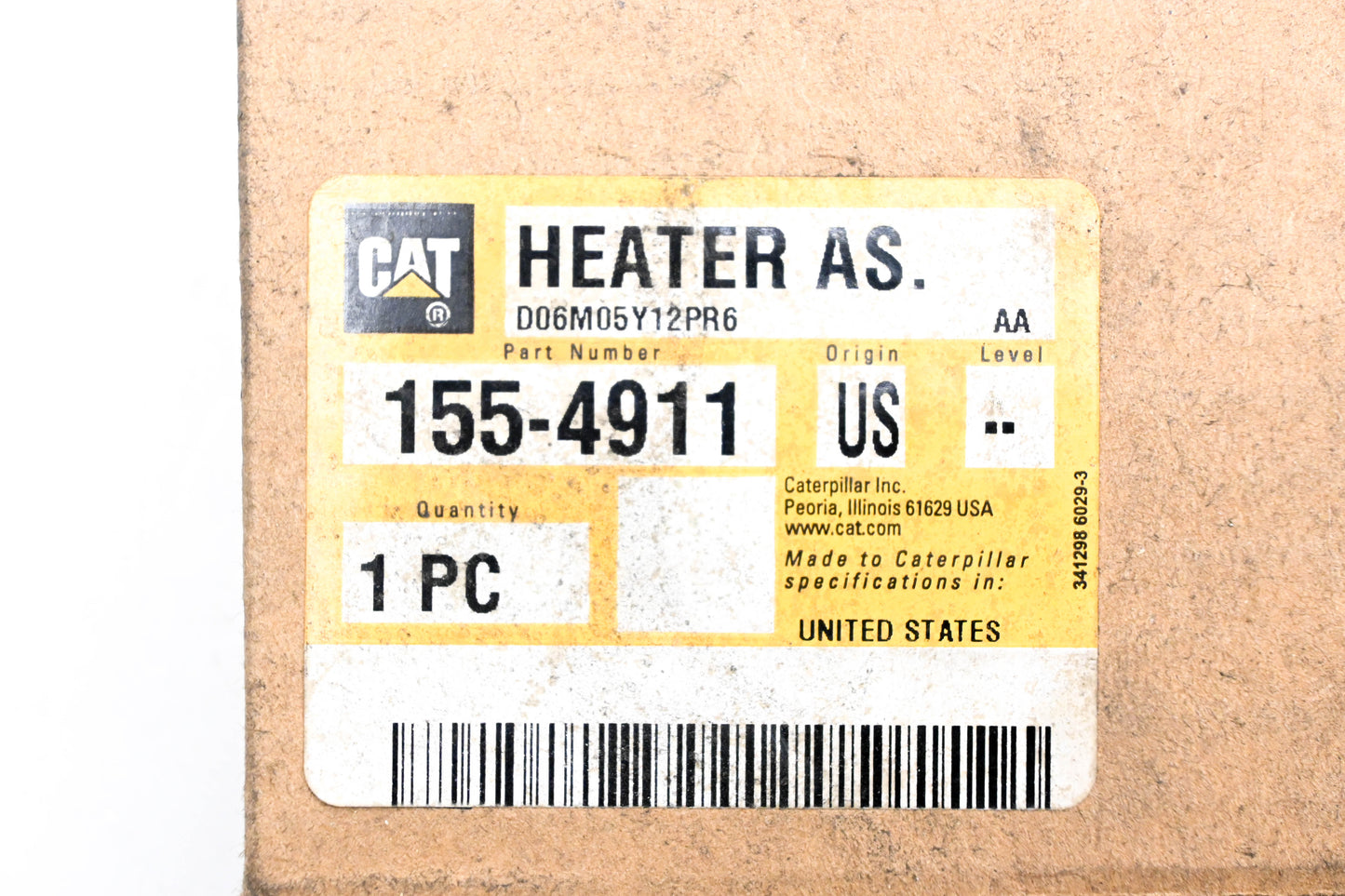 Caterpillar 155-4911, 1554911 Air Intake Heater NOS