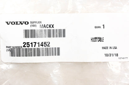 Mack 25171452 Volvo Hood Cable NOS