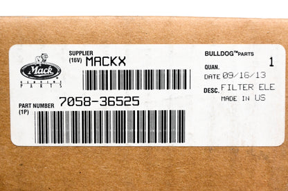 Mack 7058-36525 Filter Element NOS
