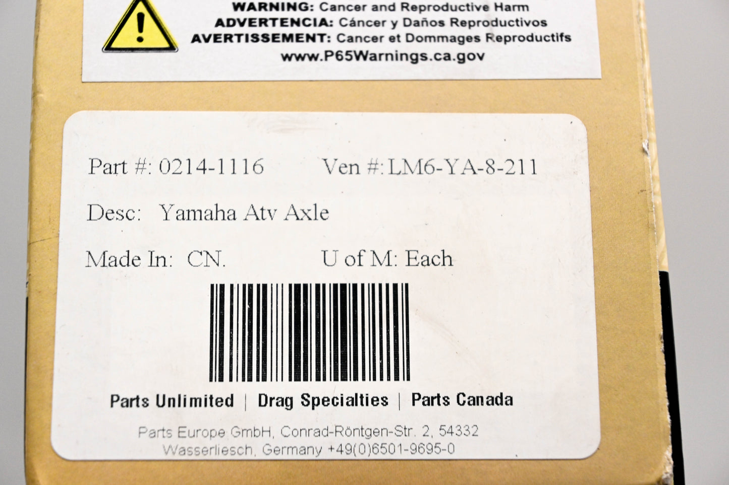 Moose Utility Division 0214-1116 Axle Assembly