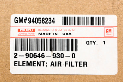 Isuzu 2-90646-930-0, 94058234 Air Filter Element NOS