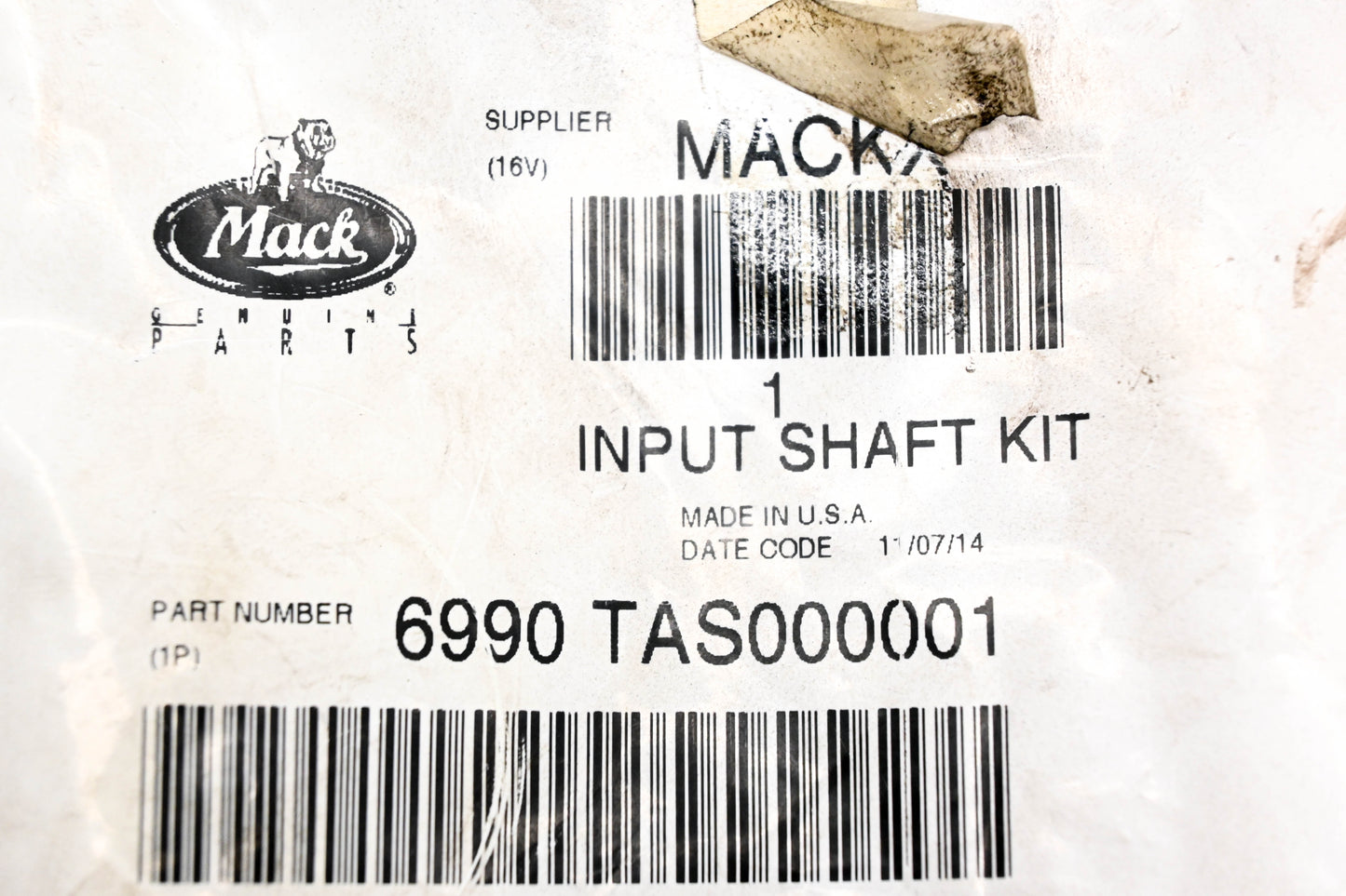 Mack 6990-TAS000001 Input Shaft Seal Kit NOS
