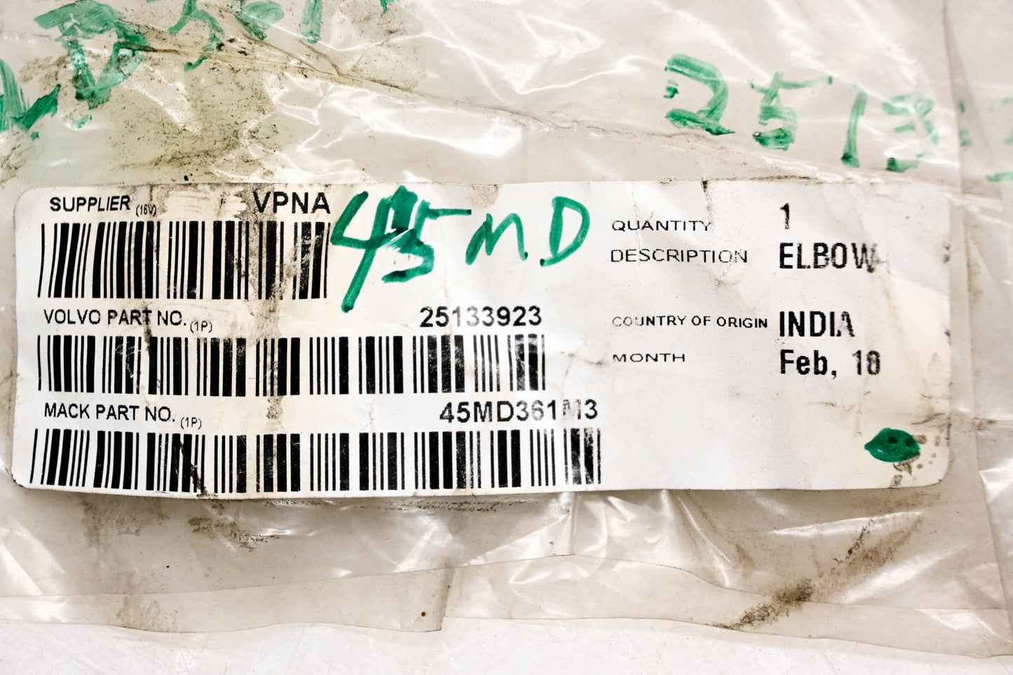 Mack 45MD361M3, 25133923 VPNA Hose NOS