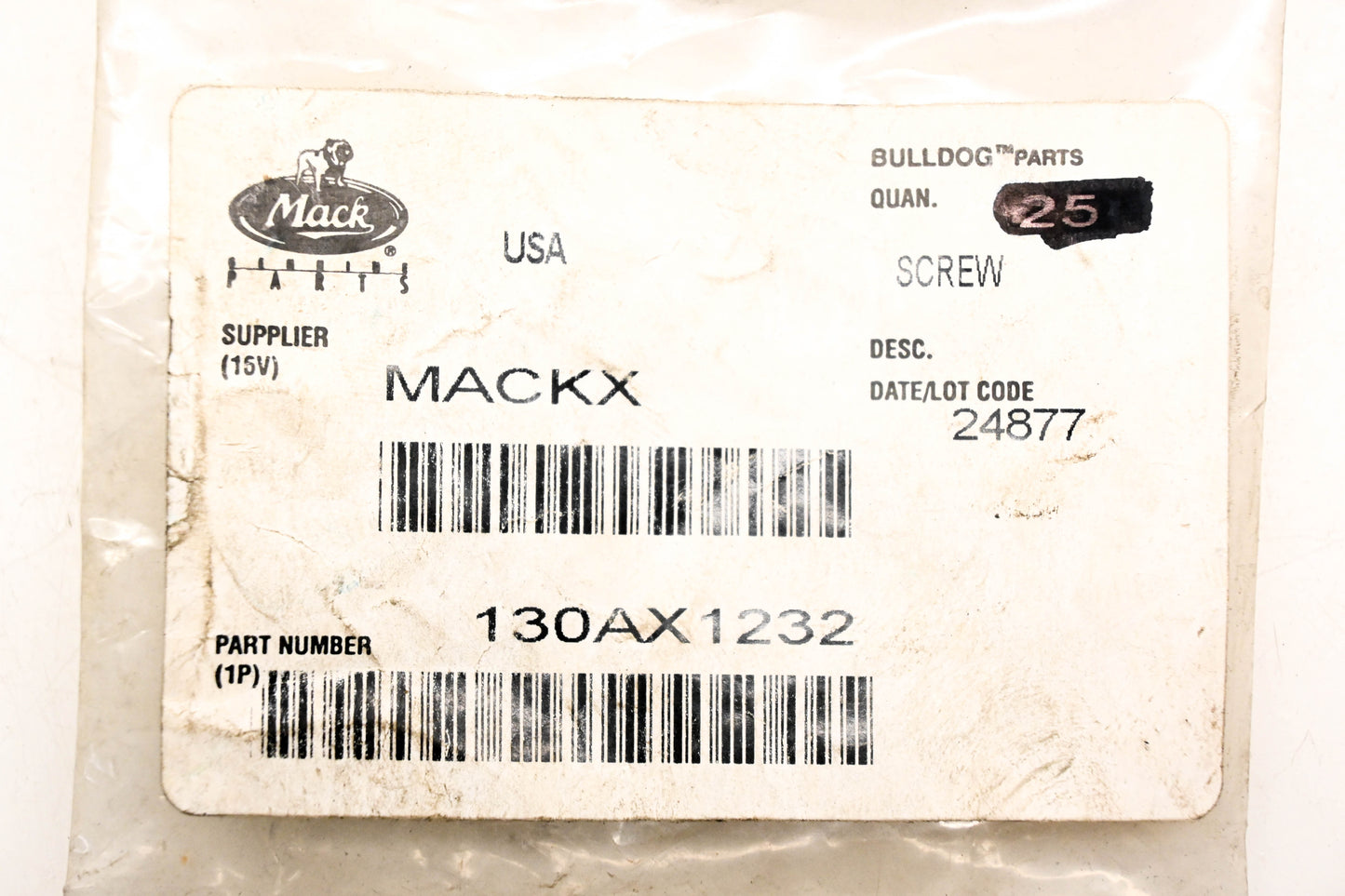 Mack 130AX1232 Screw NOS