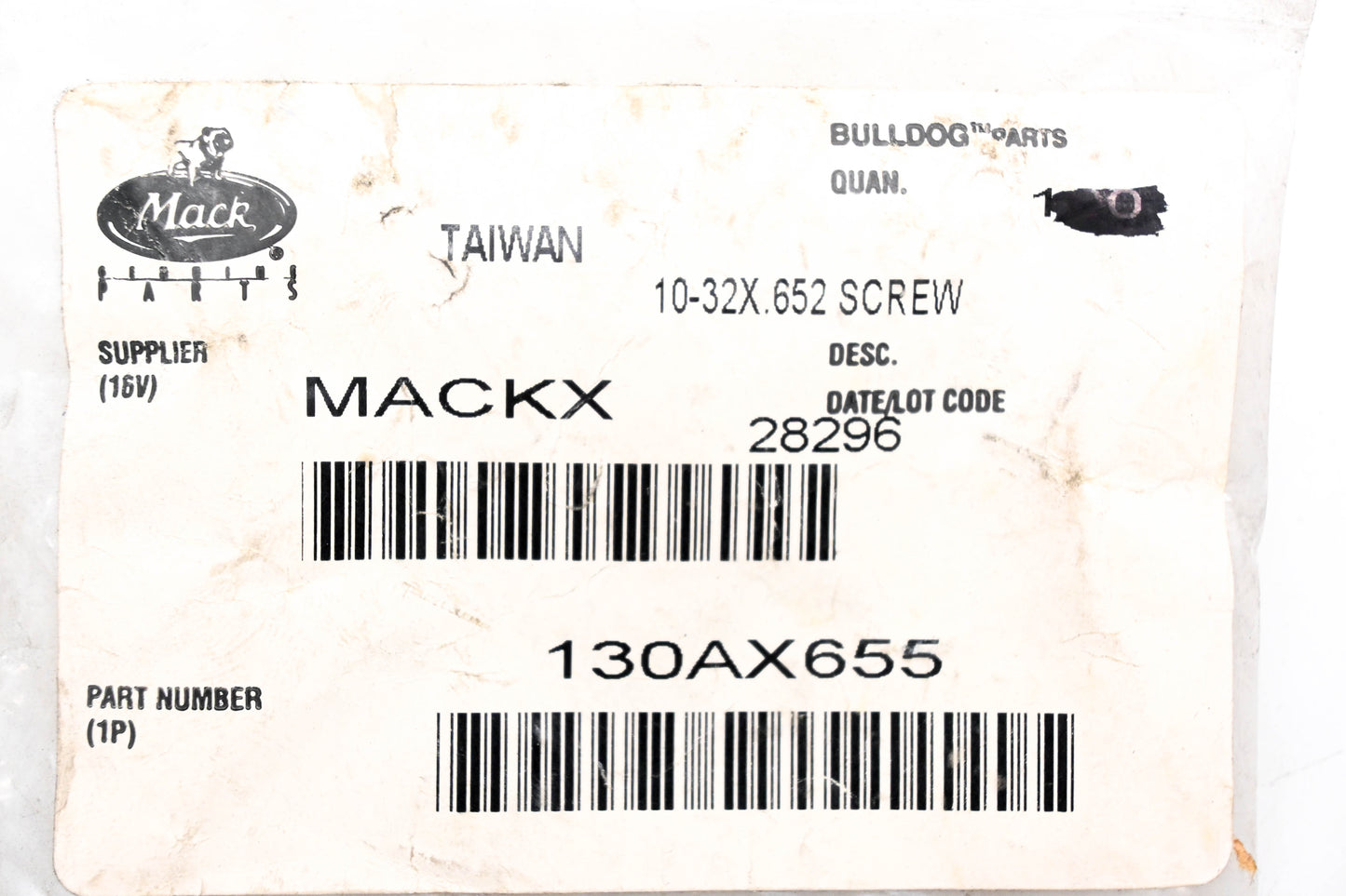 Mack 130AX655 Screw NOS