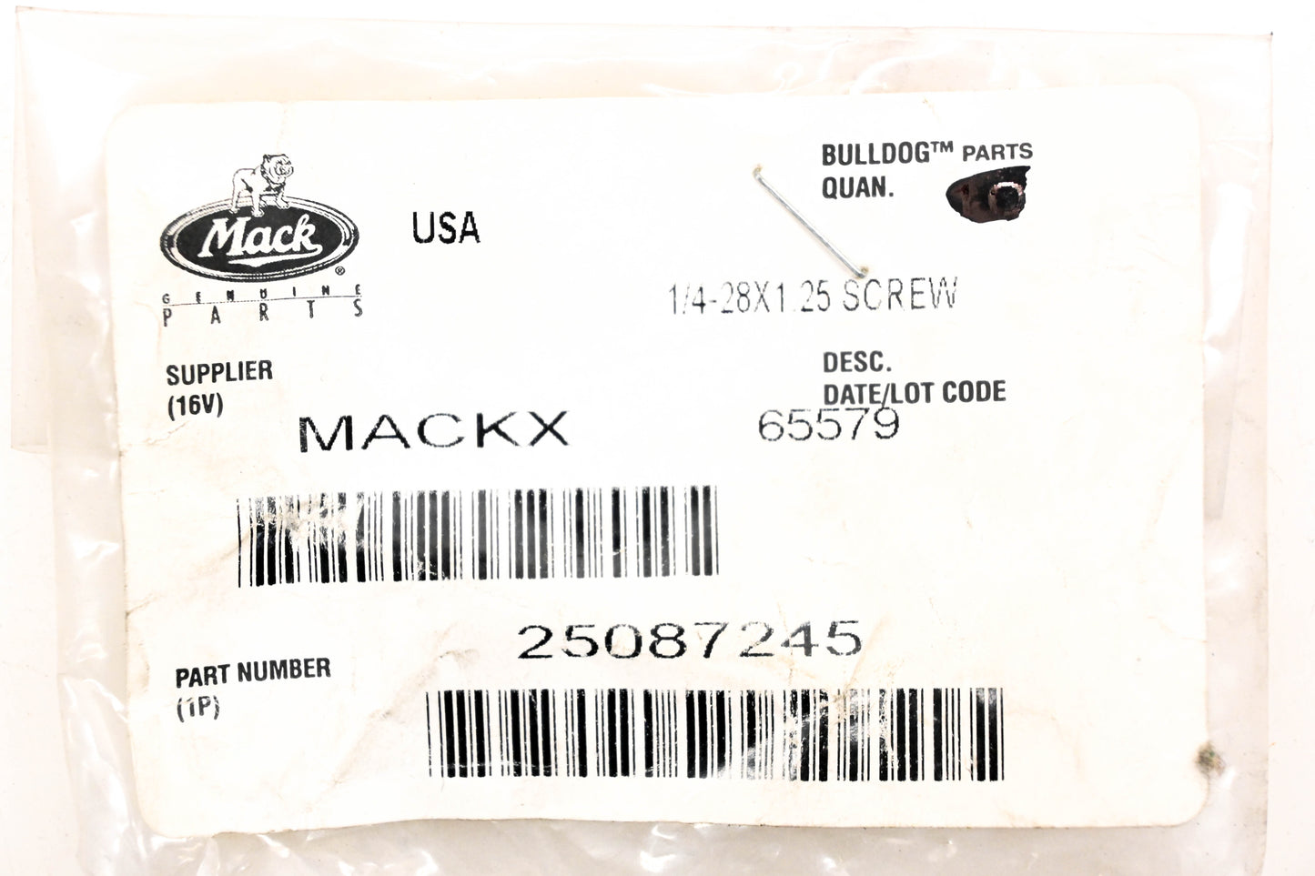 Mack 25087245 Screw NOS
