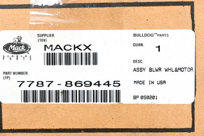 Mack 7787-869445 Heater Blower Motor NOS