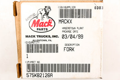 Mack 575KB2126A Transmission Shift Fork NOS