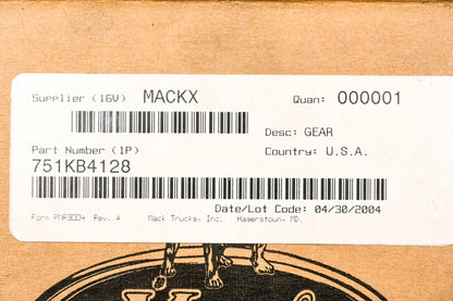 Mack 751KB4128 Mainshaft Gear NOS