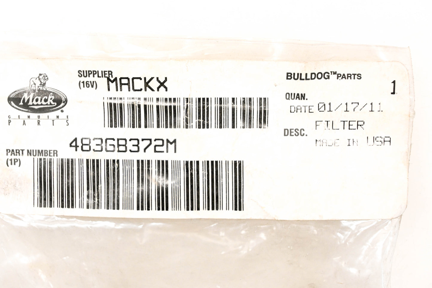 Mack 483GB372M Filter NOS