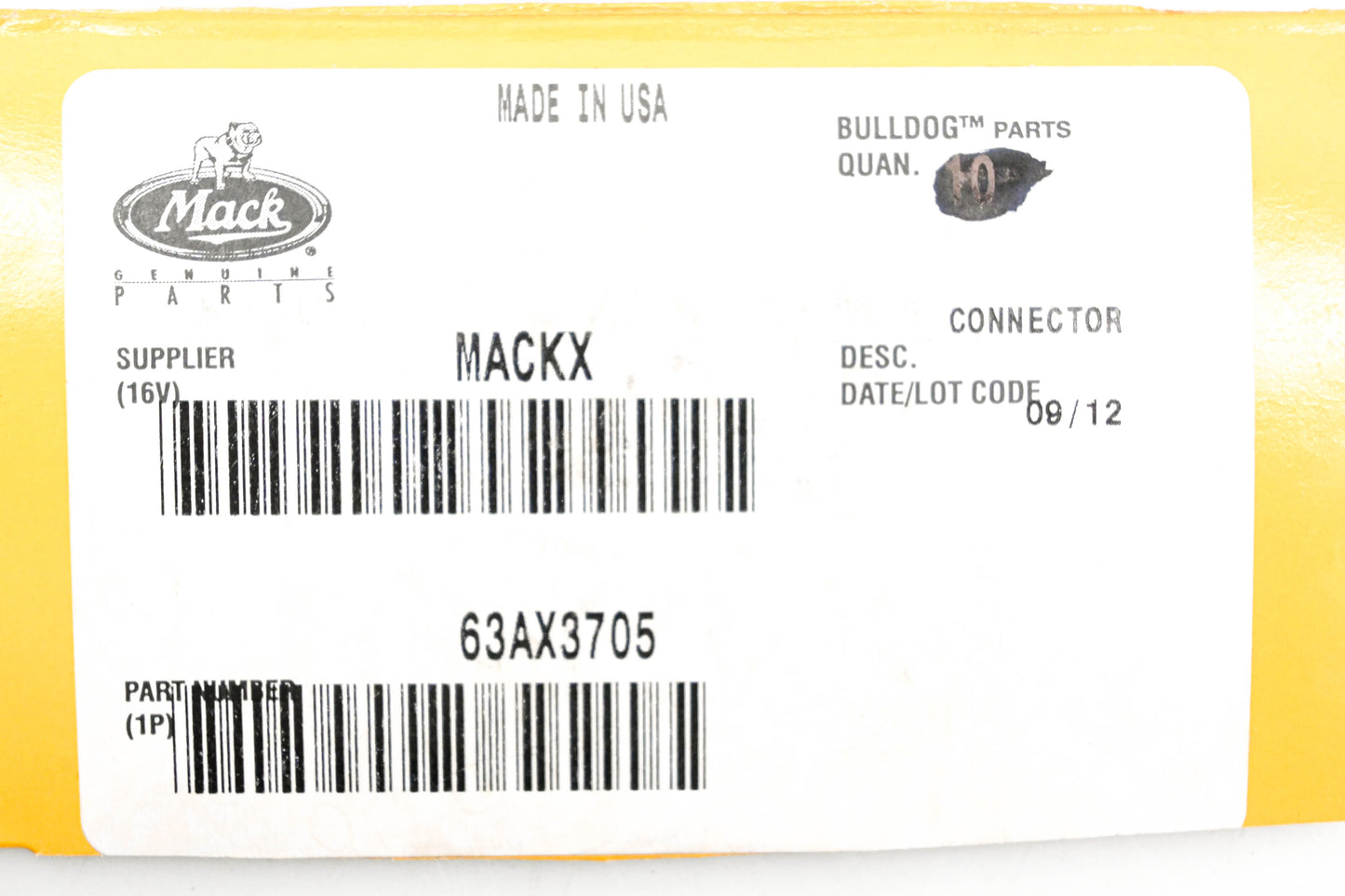 Mack 63AX3705 Connector NOS