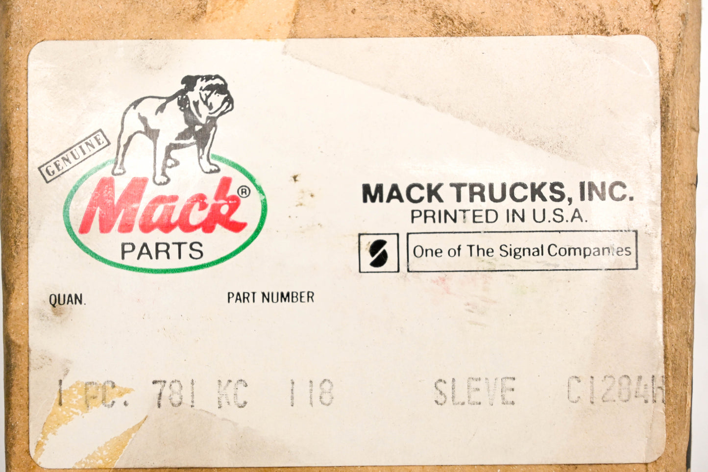 Mack 781KC118 Sleeve NOS