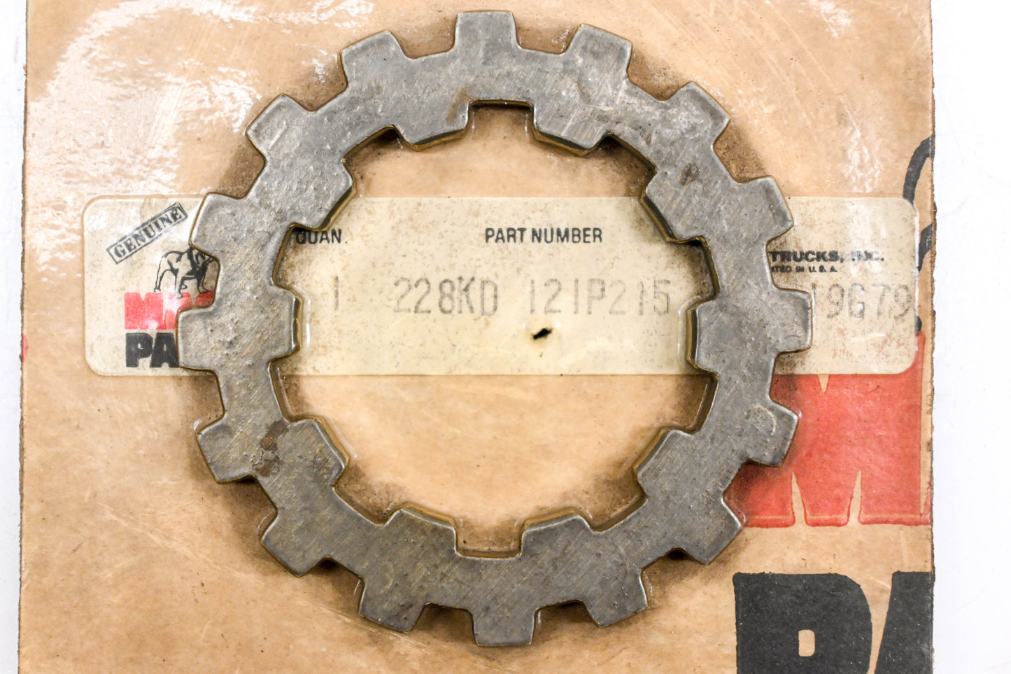 Mack 228KD121P215 Gear Washer NOS