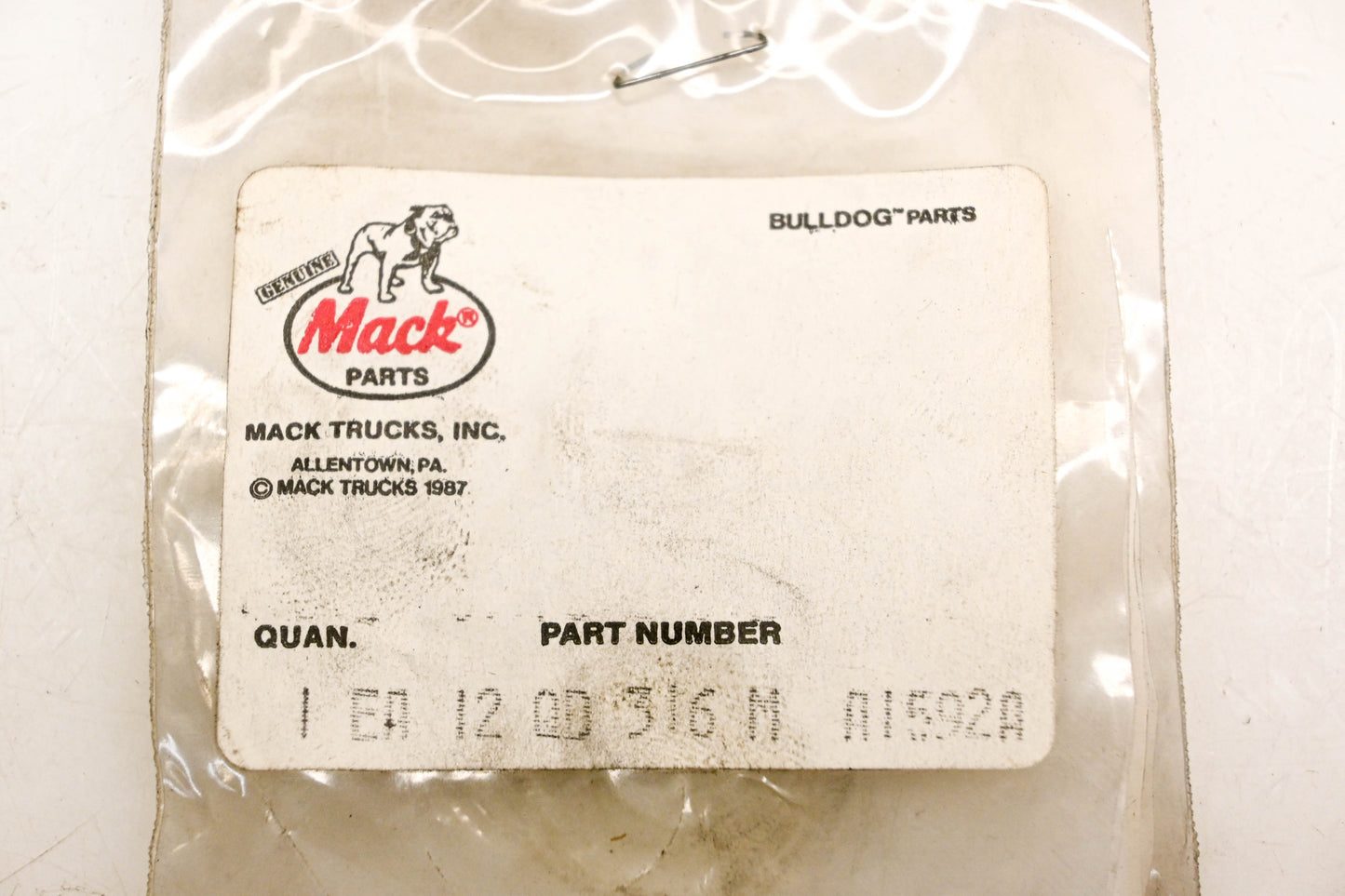Mack 12QD316M Bearing Assembly NOS