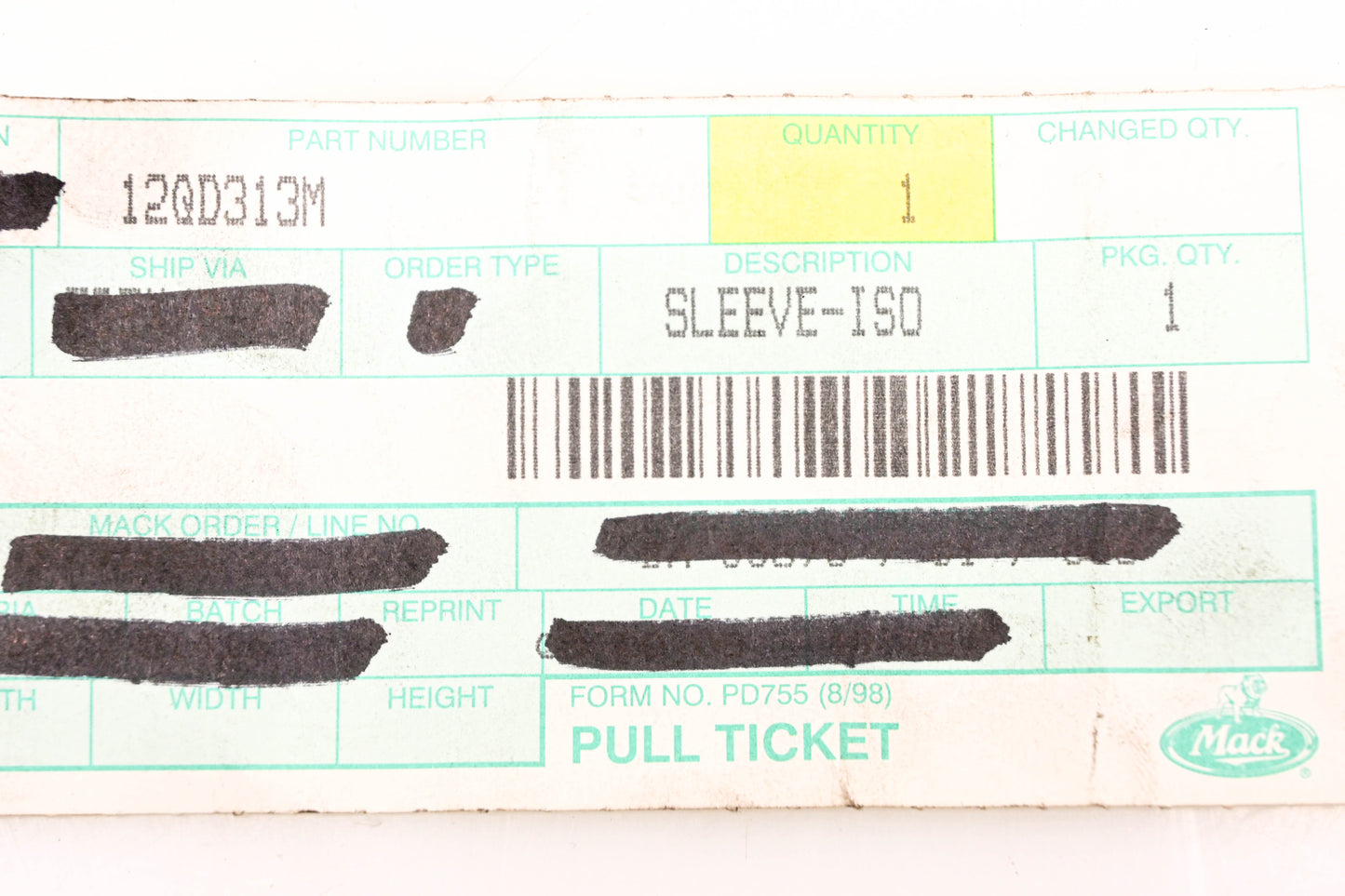 Mack 12QD313M Isolator Sleeve NOS