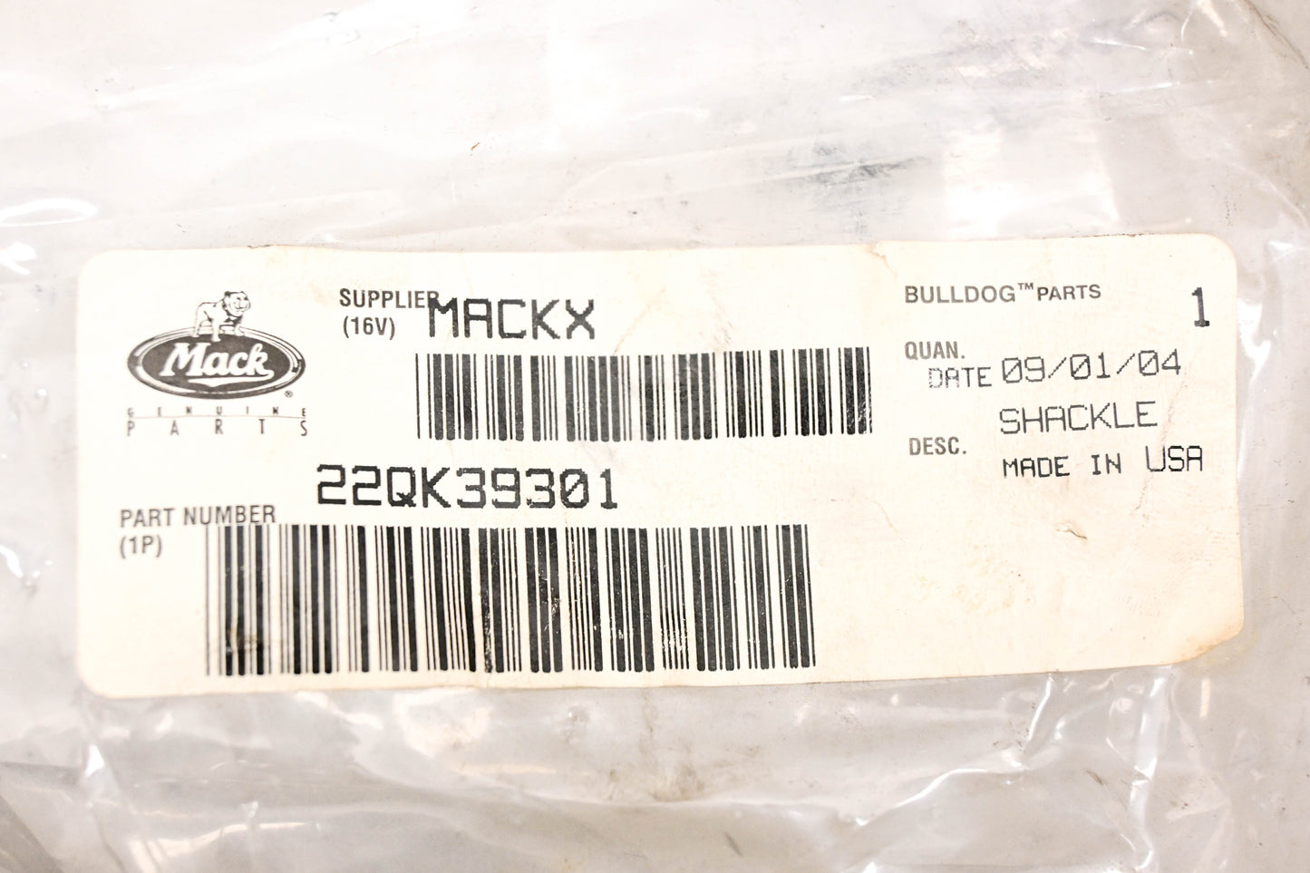 Mack 22QK39301 Shackle NOS