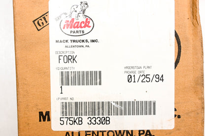 Mack 575KB3330B, 575KBF3329B Shift Fork NOS