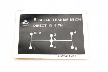 Mack 11MY41AP2 5-Speed Shift Decal NOS