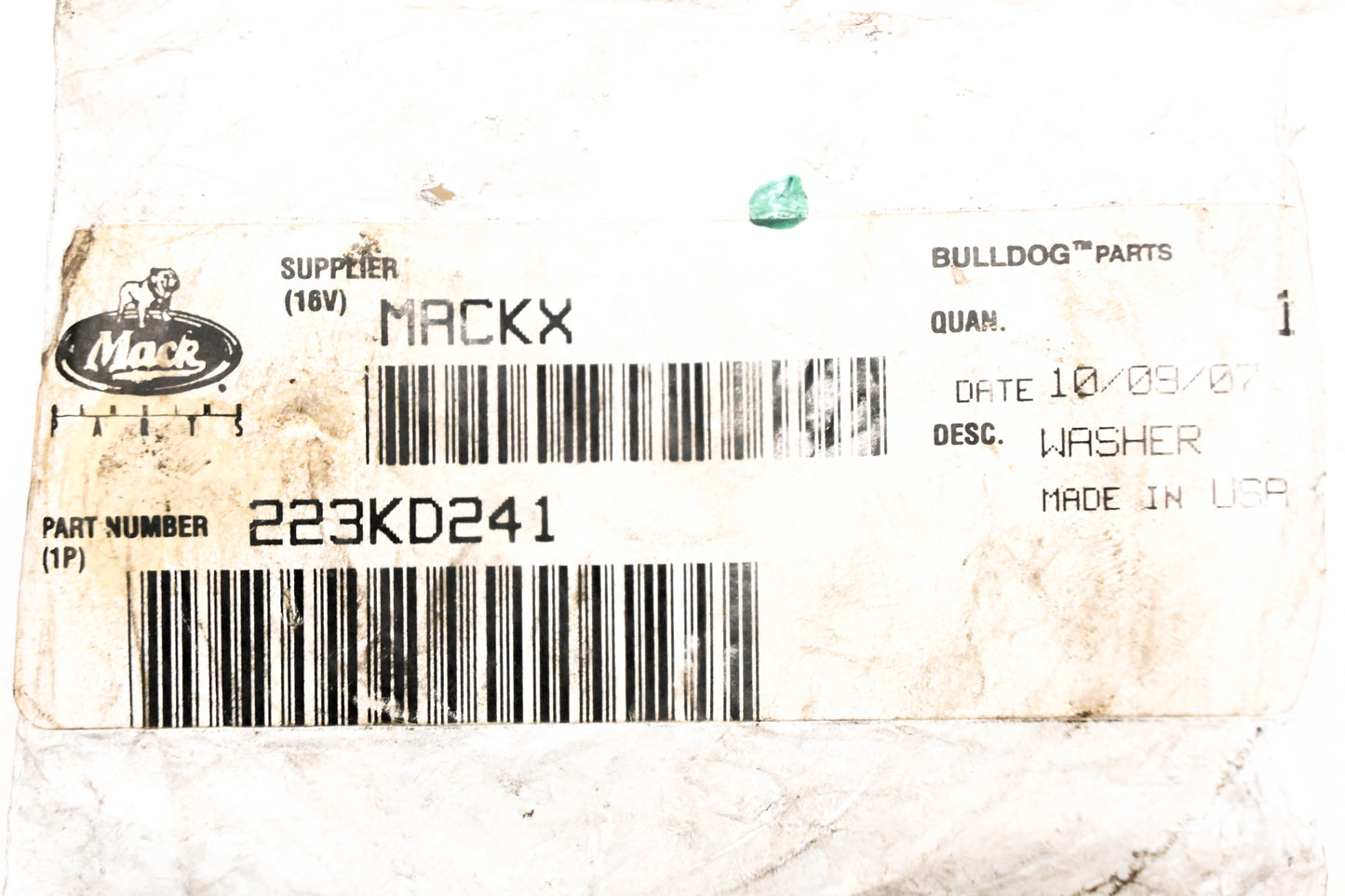 Mack 223KD241 Washer NOS