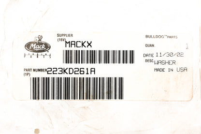 Mack 223KD261A Washer NOS