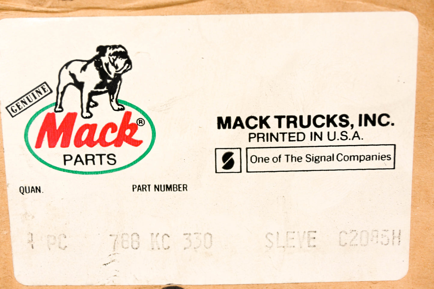 Mack 788KC330 Sleeve NOS
