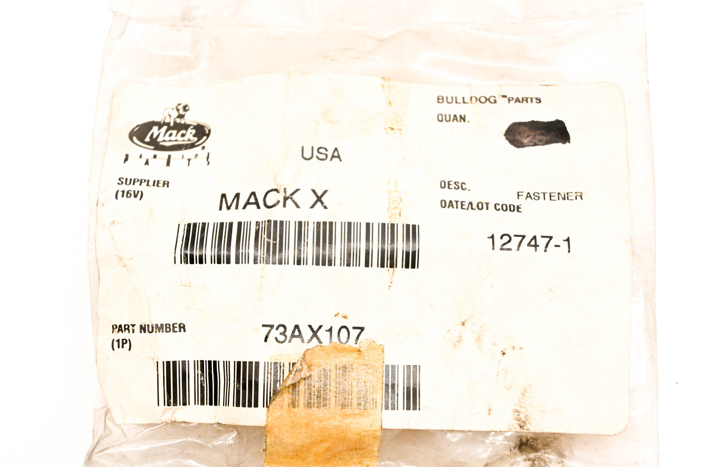 Mack 73AX107, 25100350 Fastener NOS