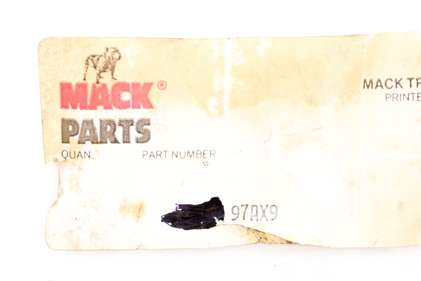 Mack 97AX9 Retaining Ring NOS