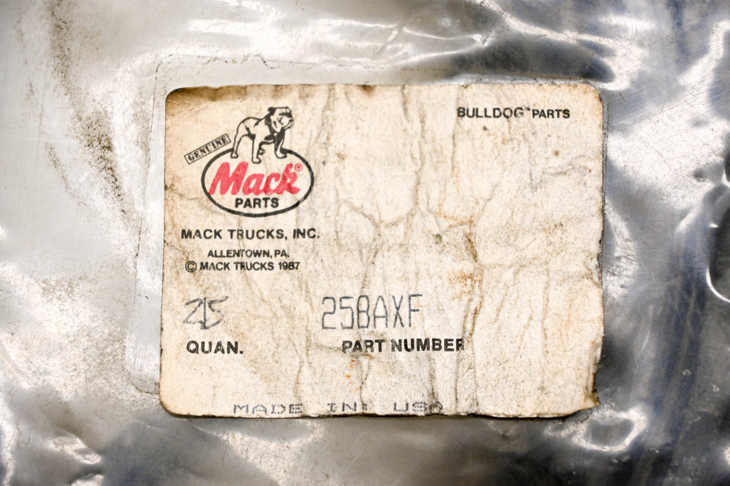 Mack 258AXF Rubber Hose NOS