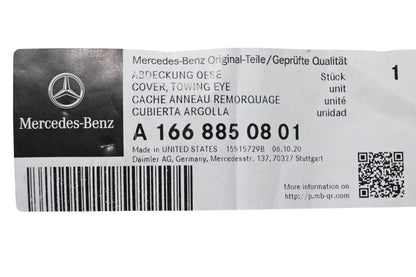New OEM Mercedes-Benz 166 885 08 01 Towing Eye Cover NOS