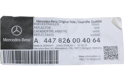 New OEM Mercedes-Benz 447 826 00 40 64 Reflector NOS