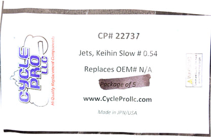 Cycle Pro 22737, DS-289312 Keihin Slow Jet # 0.54 NOS