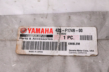 New OEM Yamaha 42S-F174B-00-00 Emblem NOS