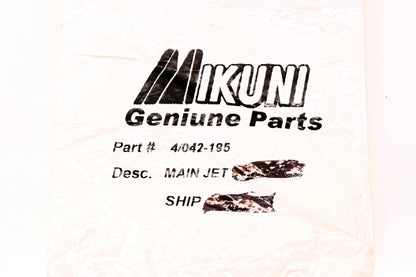 Mikuni 042-195, 134-8195 Main Jet NOS