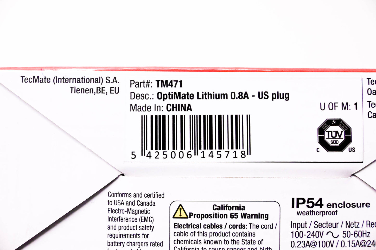 Optimate TM471 Battery Charger NOS