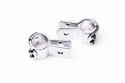 V-Twin 27-0039 Chrome 1" Foot Peg Mount Clamp NOS