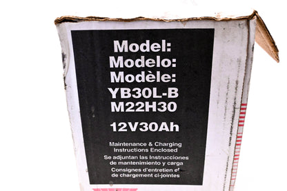 Yuasa M22H30, YB30L-B Battery NOS