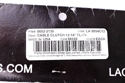 LA Choppers 0652-2130, LA-8054C13 Clutch Cable NOS