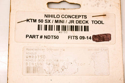 Nihilo NDT50 KTM 50 Deck/ Timing Tool NOS