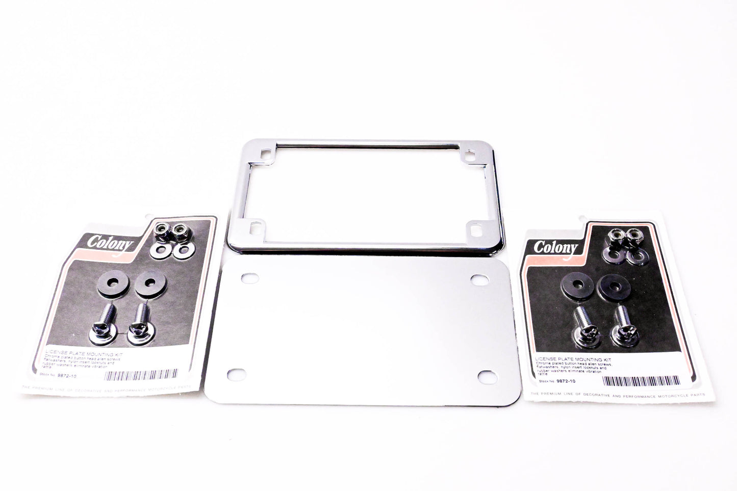 V-Twin 42-0066 License Plate Frame Kit NOS