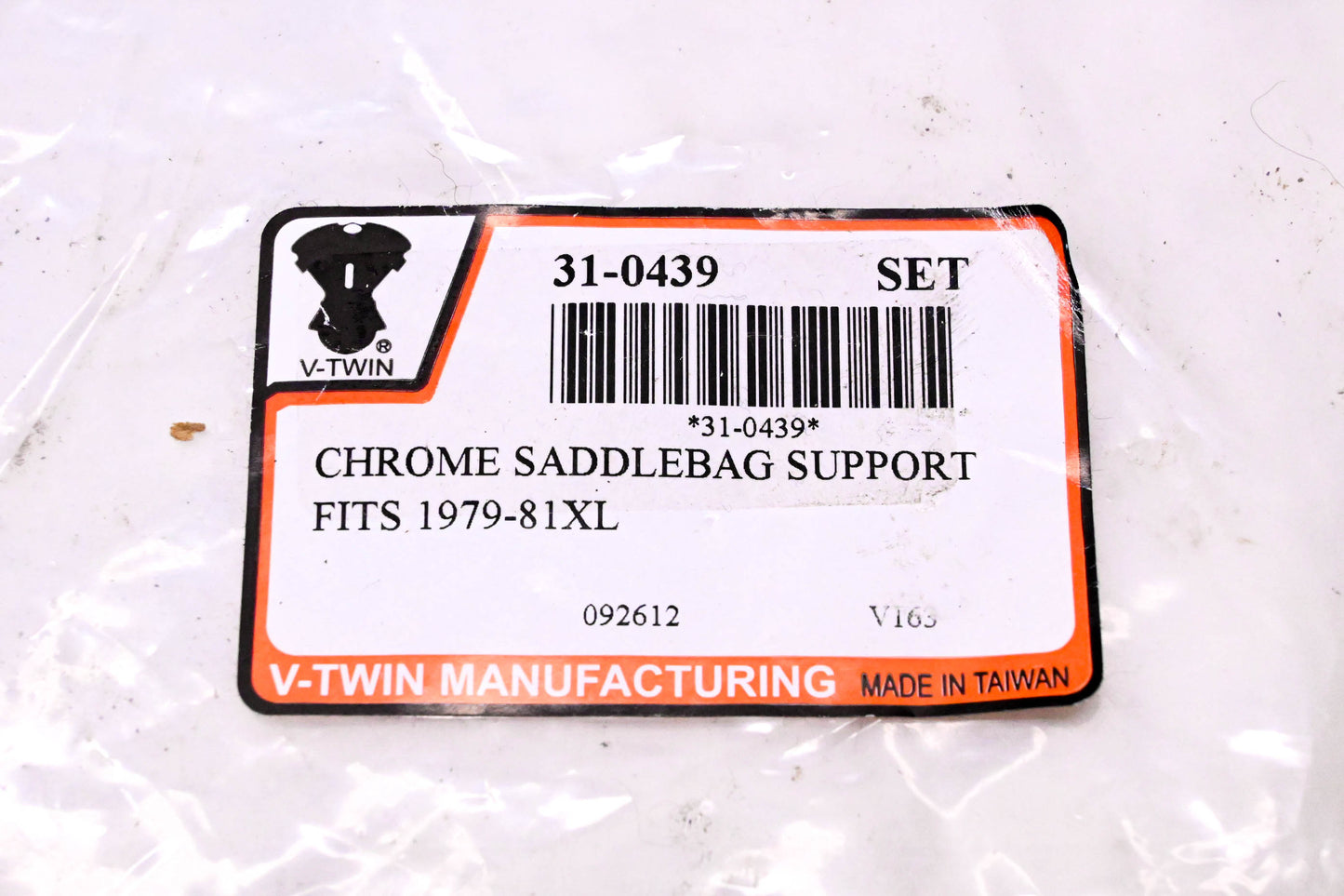 V-Twin 31-0439 Chrome Saddlebag Support Kit NOS