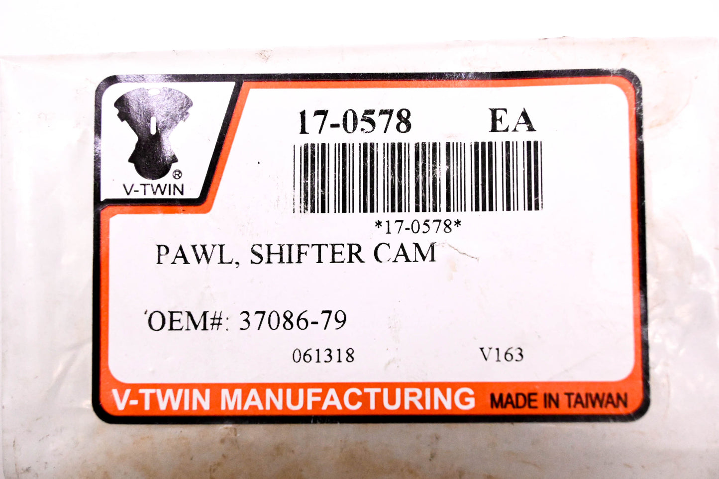 V-Twin 17-0578, 37086-79 Shifter Cam Pawl NOS