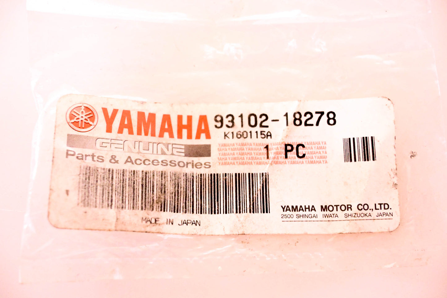 New OEM Yamaha 93102-18278-00 Kick Start Shaft Seal NOS