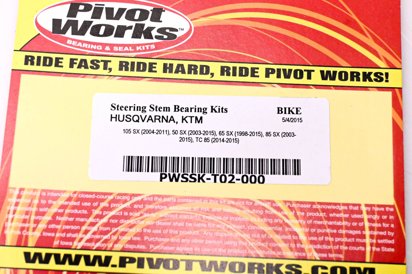 Pivot Works PWSSK-T02-000 Steering Stem Bearing NOS