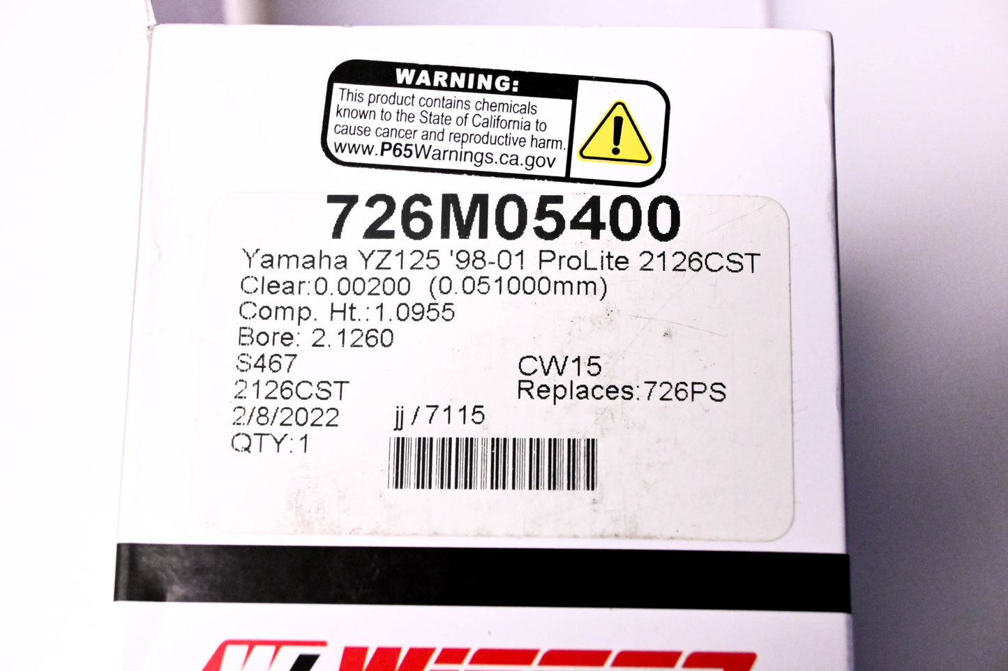 Wiseco 726M05400 Piston Kit NOS