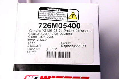 Wiseco 726M05400 Piston Kit NOS