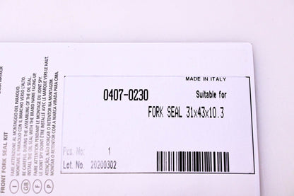 Parts Unlimited 0407-0230 Fork Seal Kit NOS
