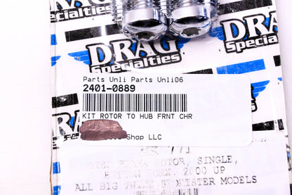 Drag Specialties 2401-0889 Rotor Mounting Bolt Kit NOS