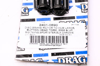 Drag Specialties 2401-0890 Rotor Mounting Bolt Kit NOS