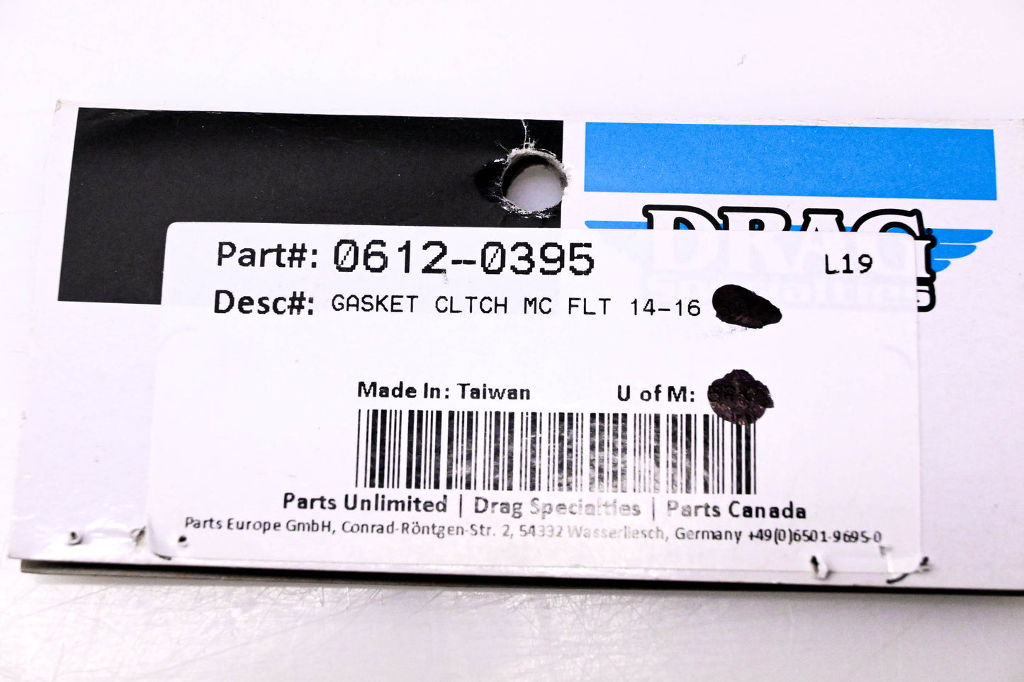 Drag Specialties 0612-0395 Clutch Master Cylinder Gasket NOS