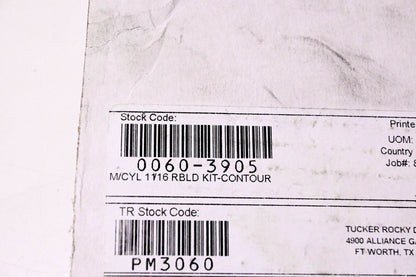 Performance Machine 0060-3905 Master Cylinder Rebuild Kit NOS